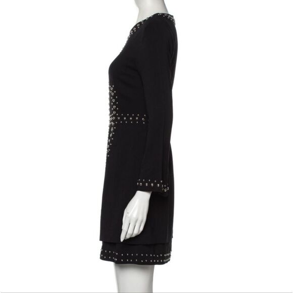 A.L.C. Black Studded Party Evening Shift Dress 2 - Picture 6 of 9